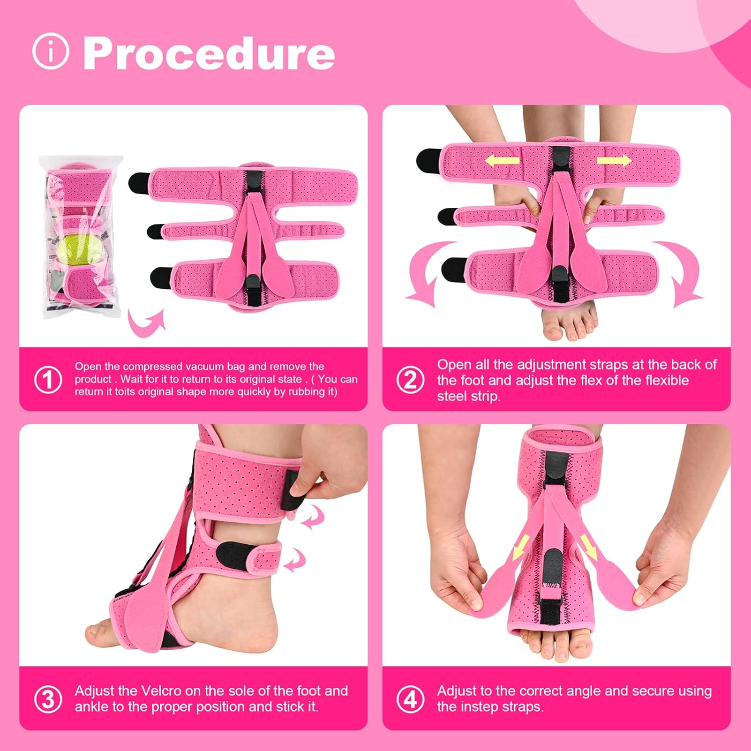 Haisalin Férula nocturna para fascitis plantar, férula nocturna para aliviar la fascitis plantar para mujeres y hombres, soporte de alivio para el
