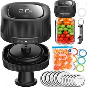 Sellador al vacío eléctrico para tarros de masón, sellador al vacío automático para tarros con tapas de boca ancha y regular, tarros de conservas 3 Sellador al vacío eléctrico para tarros de masón, sellador al vacío automático para tarros con tapas de boca ancha y regular, tarros de conservas 3