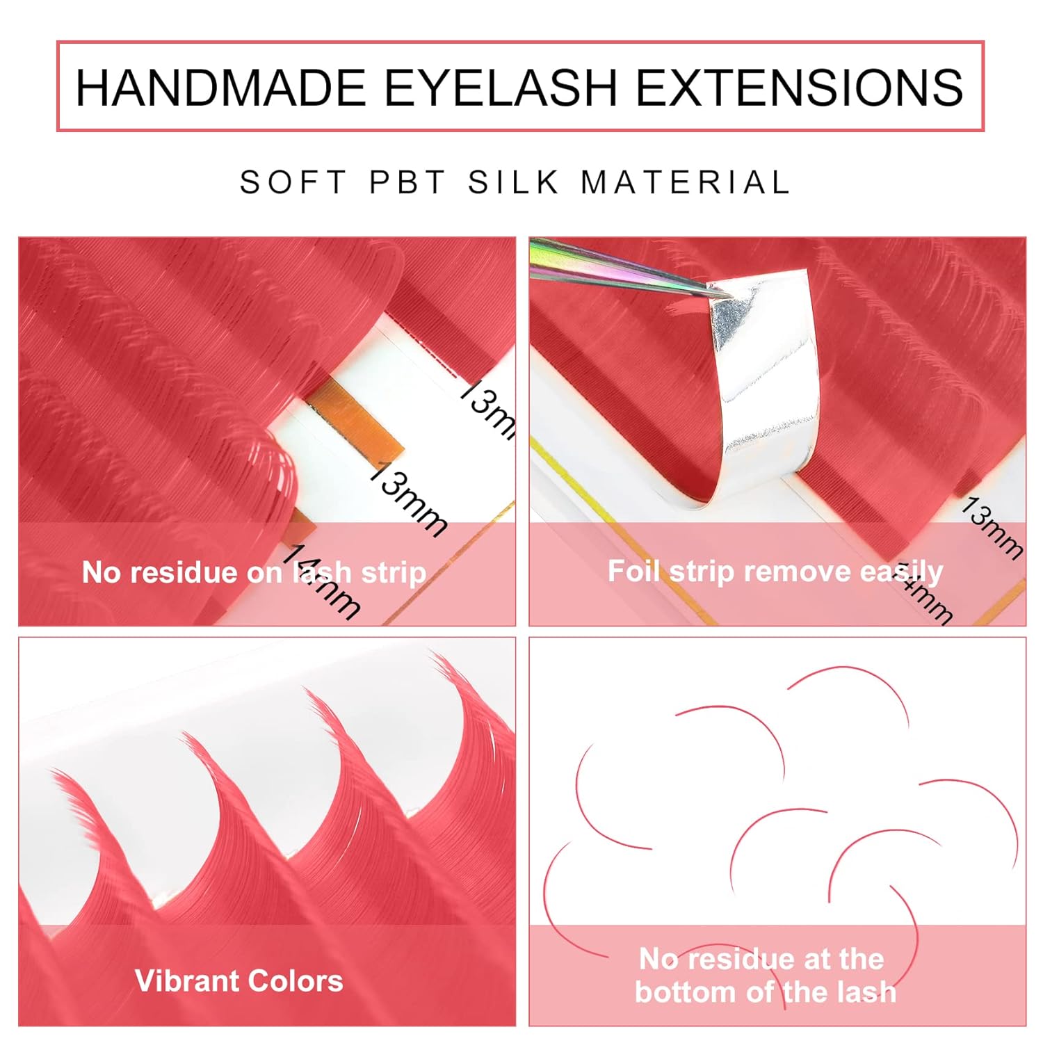 Extensiones de pestañas de colores 0.15, extensiones de pestañas clásicas de color, extensiones de pestañas de color, rizo D, extensiones de