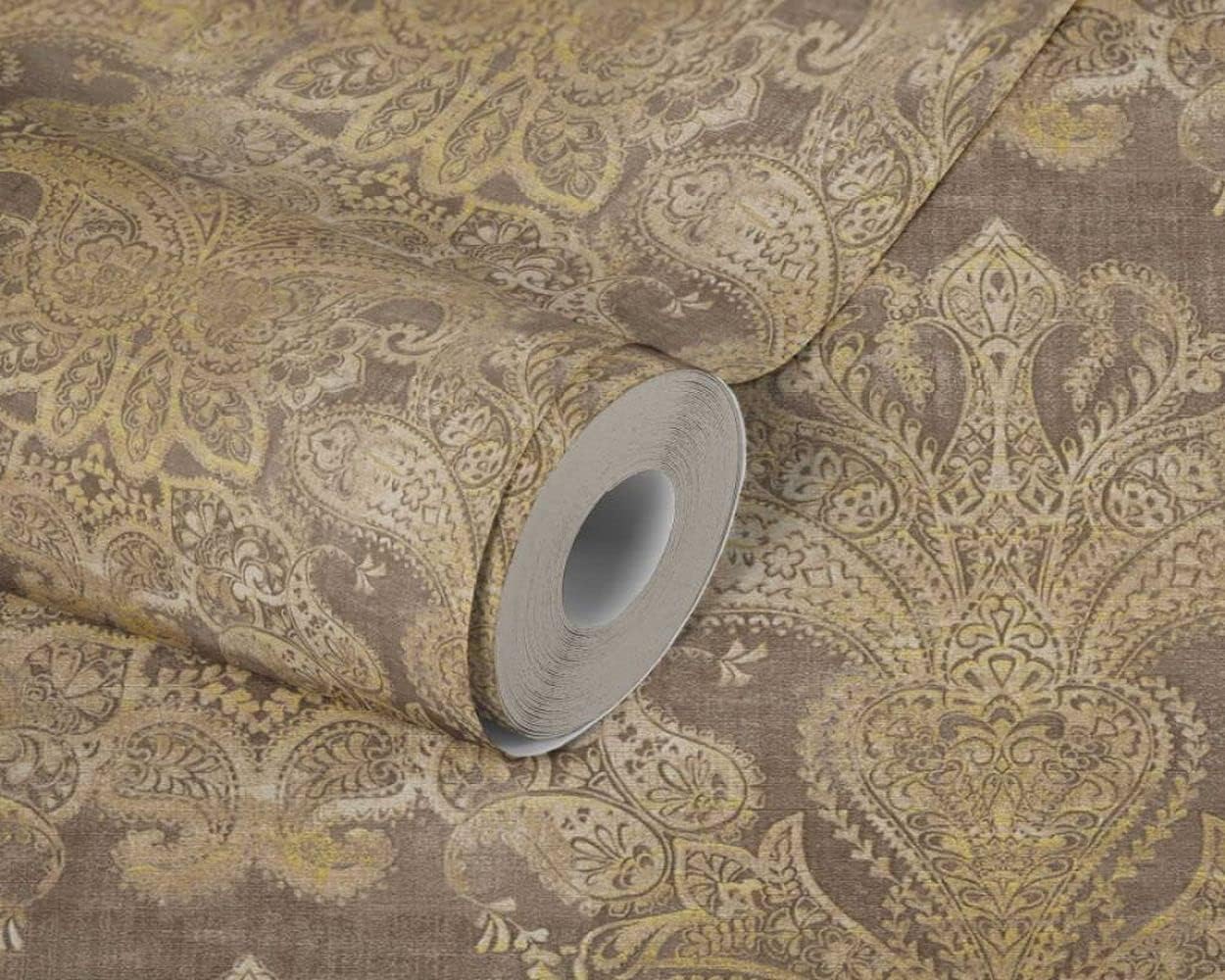 CONCORD WALLCOVERINGS  Muestra solo para fines de exhibición – Papel pintado moderno con textura, barroco, clásico, adorno, pared de vinilo