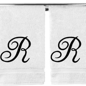 Toalla de mano con monograma, regalo personalizado, 16 x 30 pulgadas, extra absorbente, 100% algodón turco, acabado de rizo suave, para baño, cocina Toalla de mano con monograma, regalo personalizado, 16 x 30 pulgadas, extra absorbente, 100% algodón turco, acabado de rizo suave, para baño, cocina