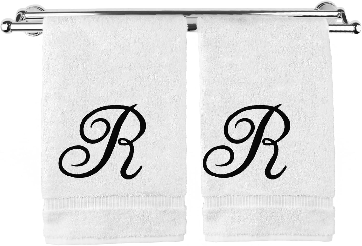 Toalla de mano con monograma, regalo personalizado, 16 x 30 pulgadas, extra absorbente, 100% algodón turco, acabado de rizo suave, para baño, cocina