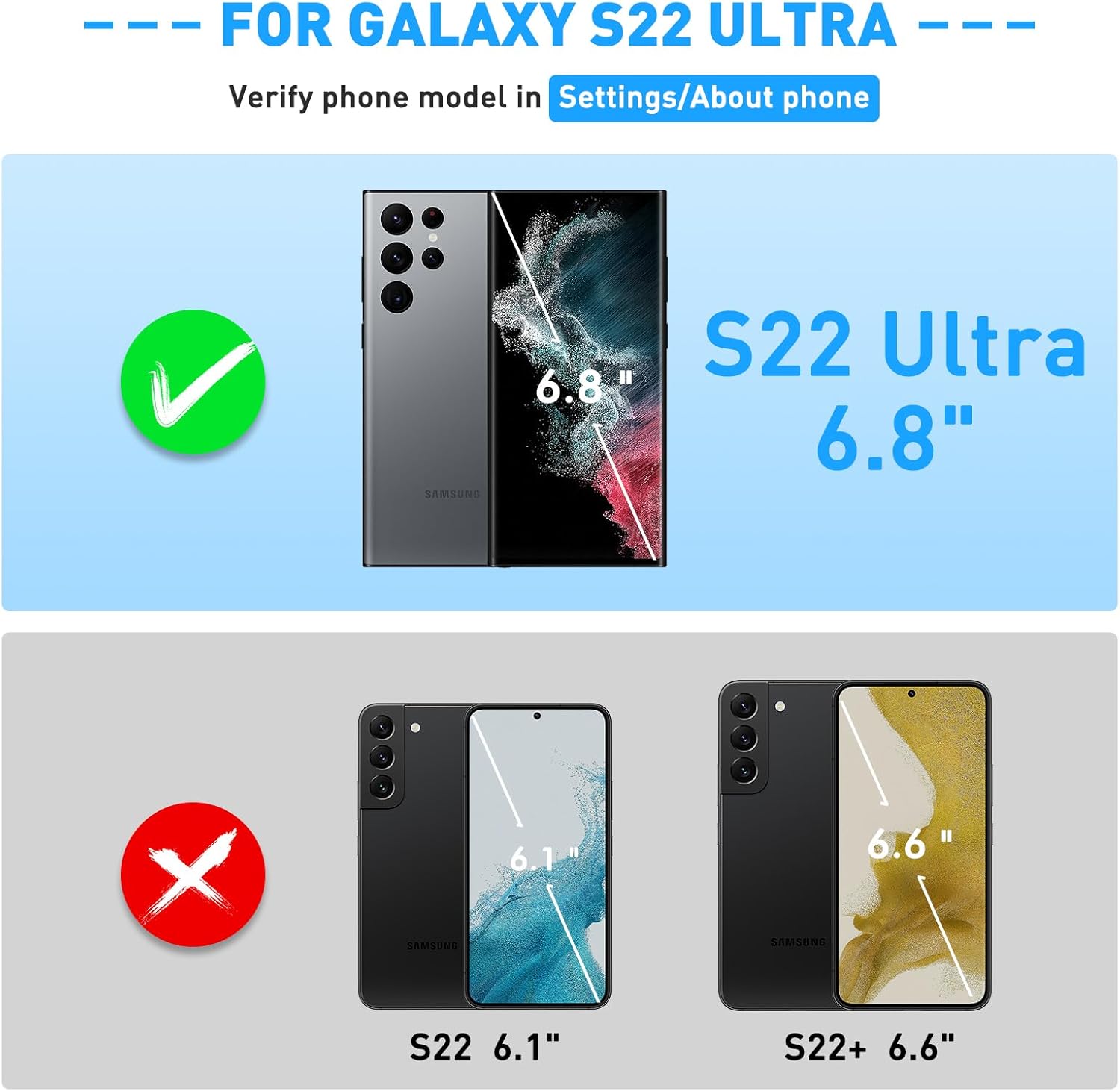 Galaxy S22 Ultra – Funda de batería con función atril y doble dispositivo de carga y 5000 mAh, funda de cargador de respaldo recargable para Samsung