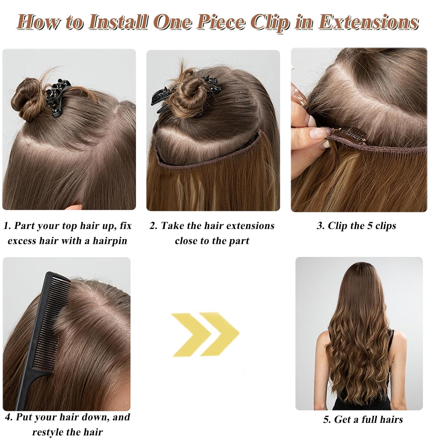 Extensiones de cabello humano real con clip, de una pieza, sin costuras, de color rubio beige a rubio platino, extensiones de cabello humano Remy de