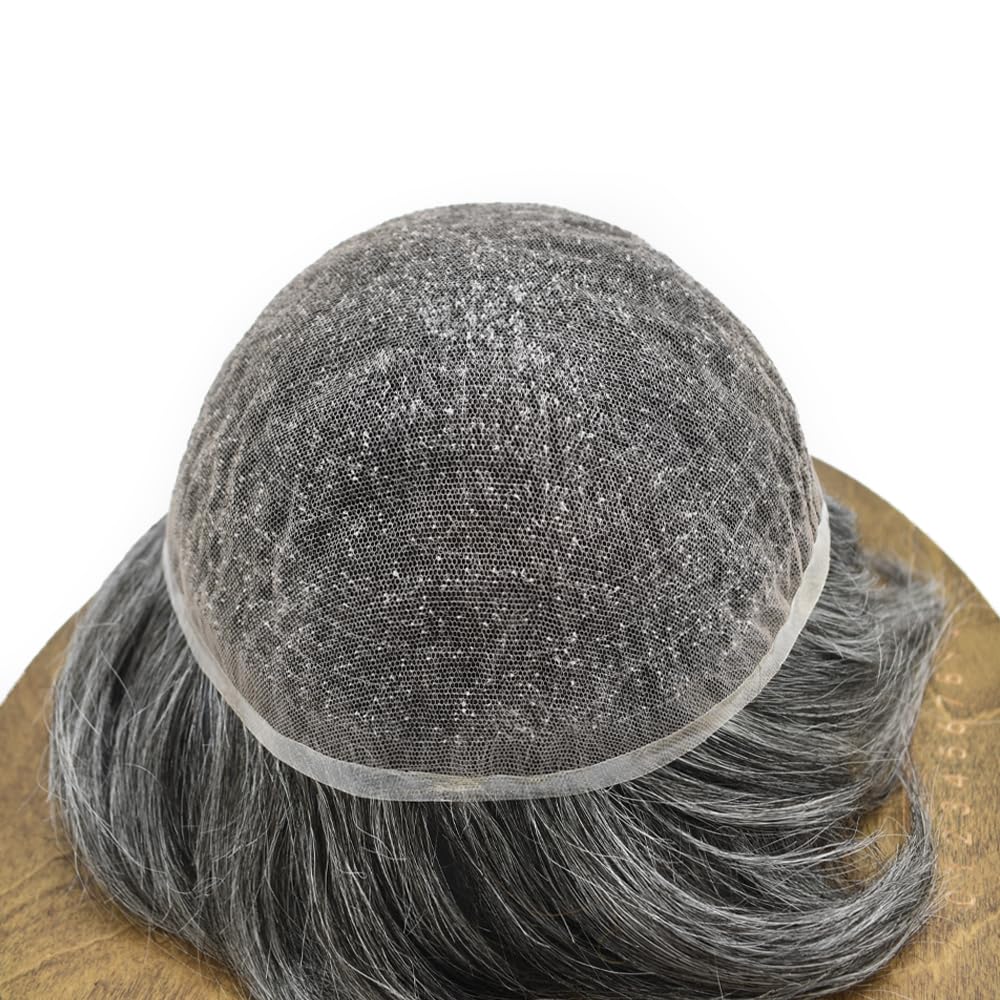 Toupee para hombres, sistema de reemplazo de cabello humano real, encaje suizo suave, encaje suizo, sistema de cabello para hombres, extensiones de