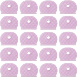 20 etiquetas para llaves de 1 x 0.79 x 0.16 pulgadas, protectores para llaves estándar de casa plana (morado) 20 etiquetas para llaves de 1 x 0.79 x 0.16 pulgadas, protectores para llaves estándar de casa plana (morado)