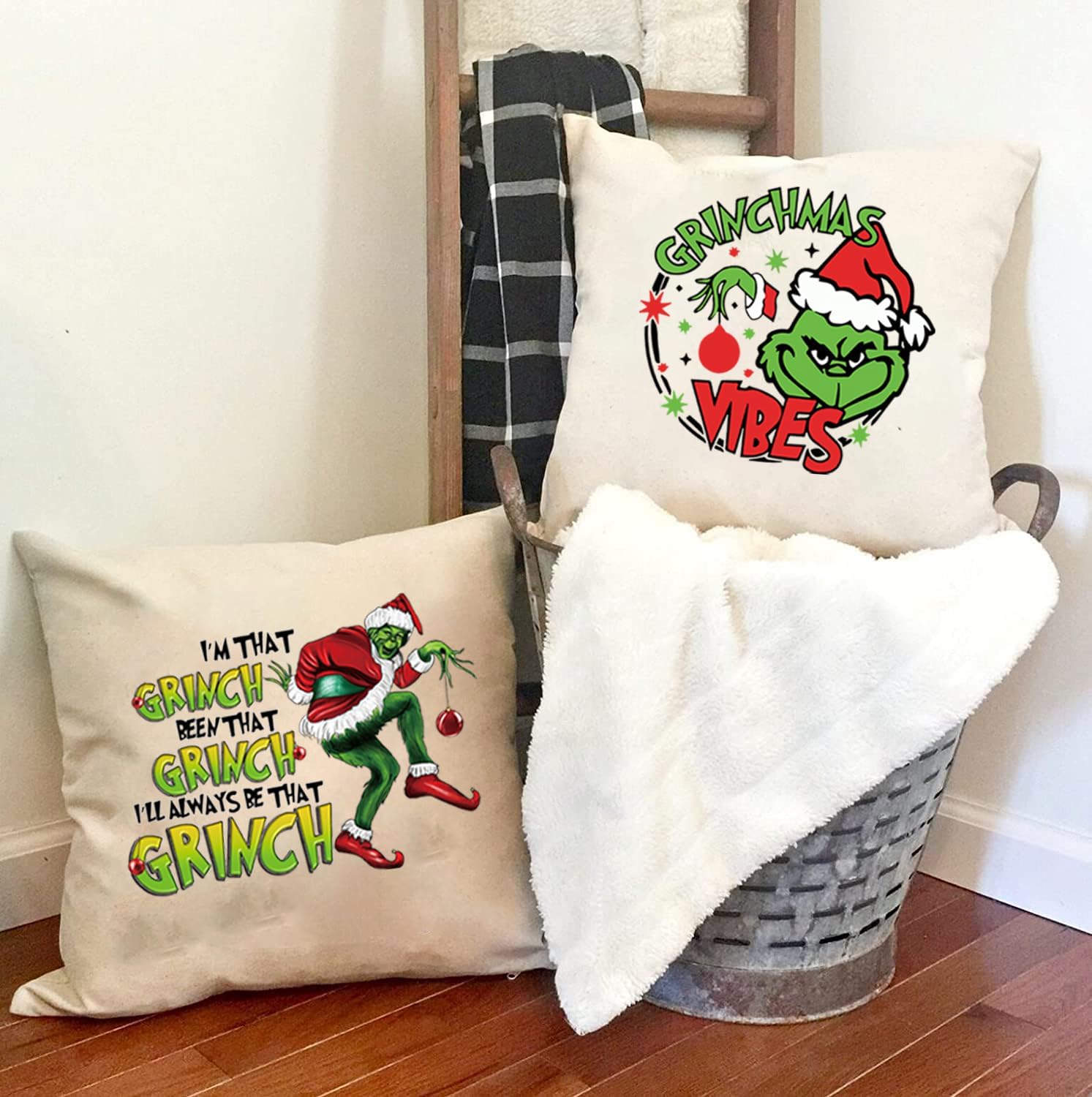 12 hojas de transferencia para planchar de Navidad  Calcomanías de vinilo HTV para camisetas, ropa, mochila, almohada