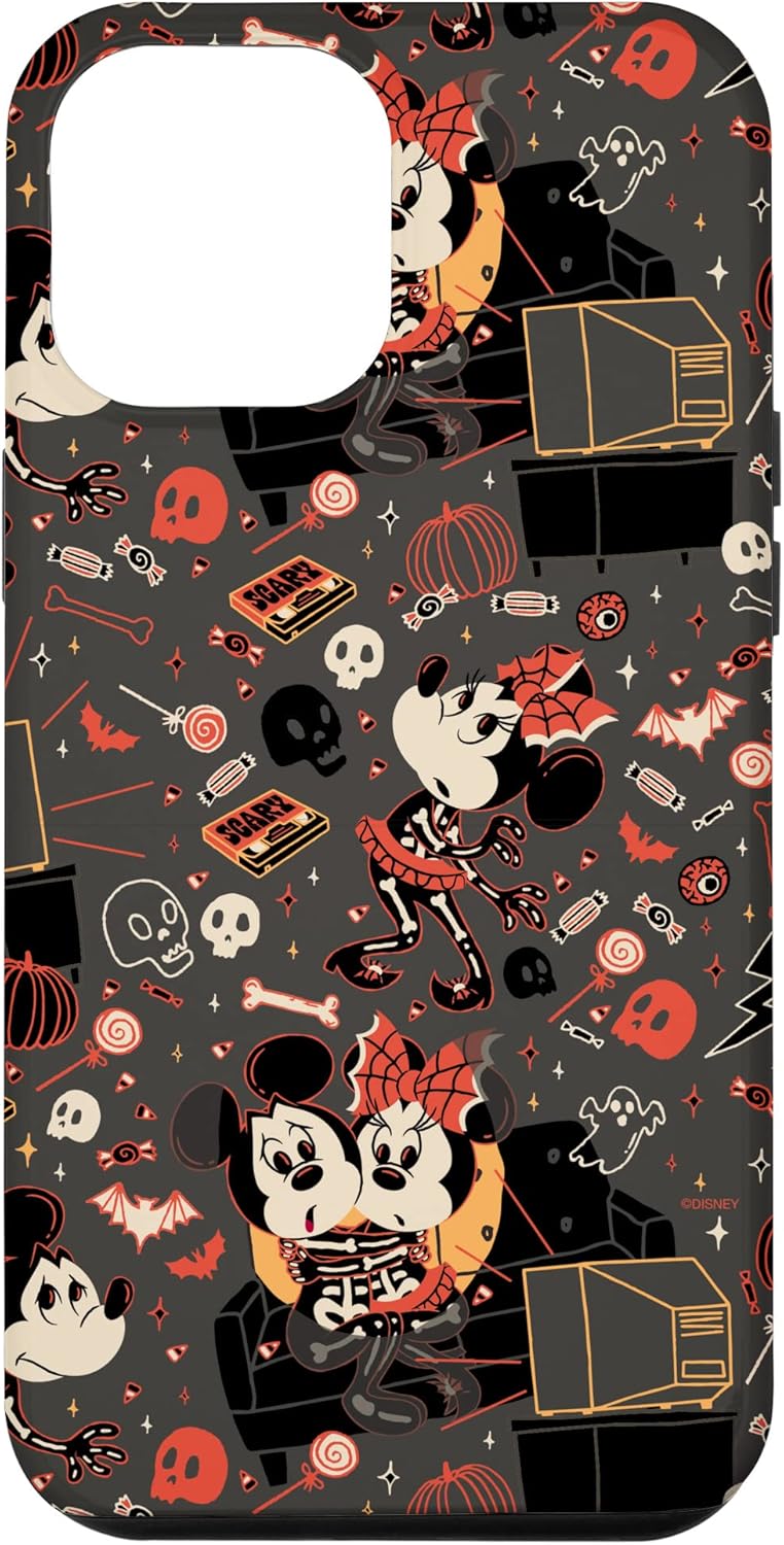 iPhone 13 Pro Max Disney Mickey Mouse y Minnie Mouse Scary Sweet Halloween Case