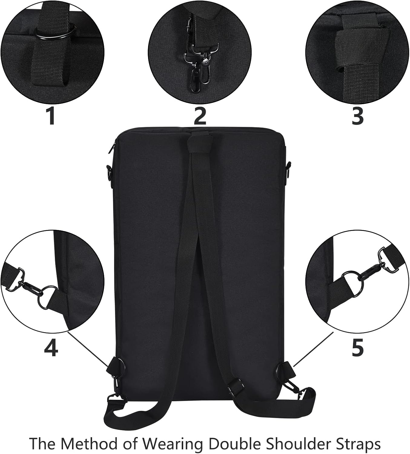Estuche de transporte portátil para viaje compatible con DDJ-FLX4  DDJ-400  DDJ-SB3 controlador portátil y auriculares DJ (negro)