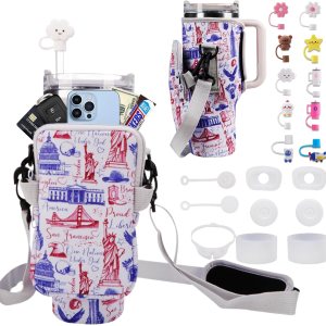 Stanley Cup – Juego de accesorios que incluye 1 bolsa de transporte Stanley, 10 tapas de pajilla, tapón de silicona a prueba de derrames, 2 botas de Stanley Cup – Juego de accesorios que incluye 1 bolsa de transporte Stanley, 10 tapas de pajilla, tapón de silicona a prueba de derrames, 2 botas de