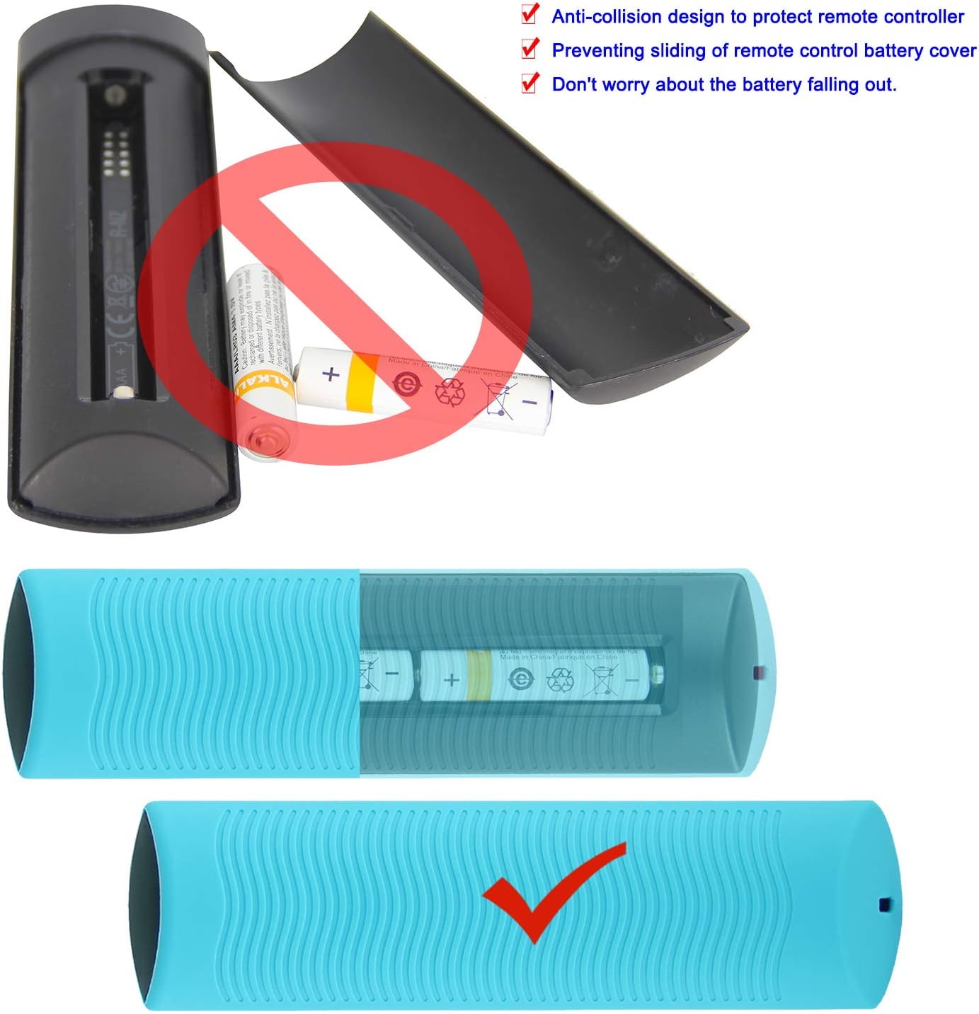 Pinowu Funda para Fire TV Stick 4K compatible con la nueva cubierta de control remoto de voz Alexa de 2 generación (paquete de 2 turquesa y morado)