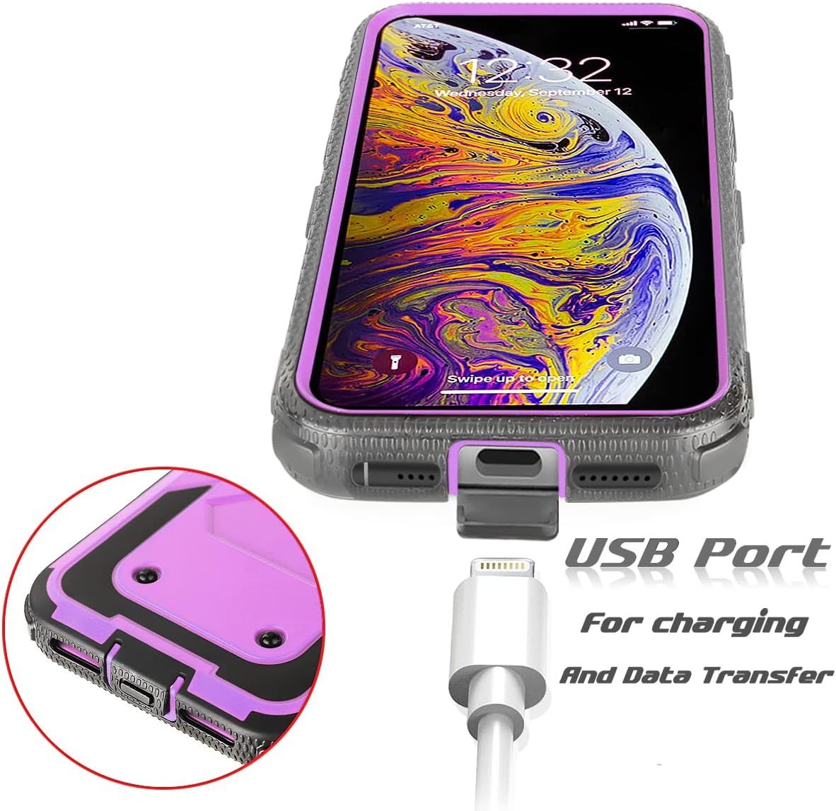 Asuwish Funda de teléfono para Moto E 2020 Motorola E7, híbrida, resistente, a prueba de golpes, dura, a prueba de caídas, cuerpo completo,