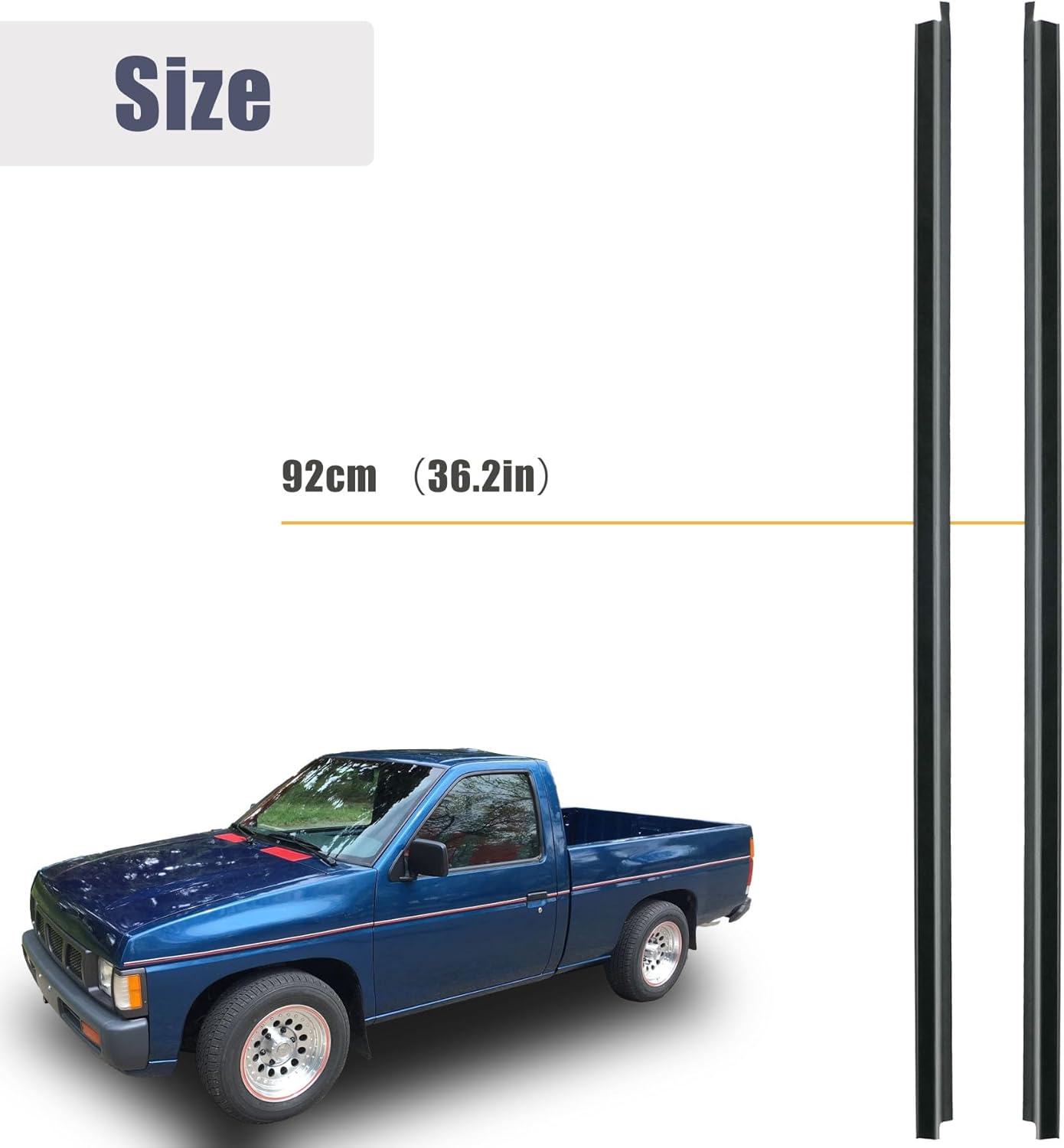80820-01G00 Burlete de ventana Moldeado Cinturón de sellado para Nissan Pickup D21 Hardbody 1986-1994 Reemplazar 80821-01G00