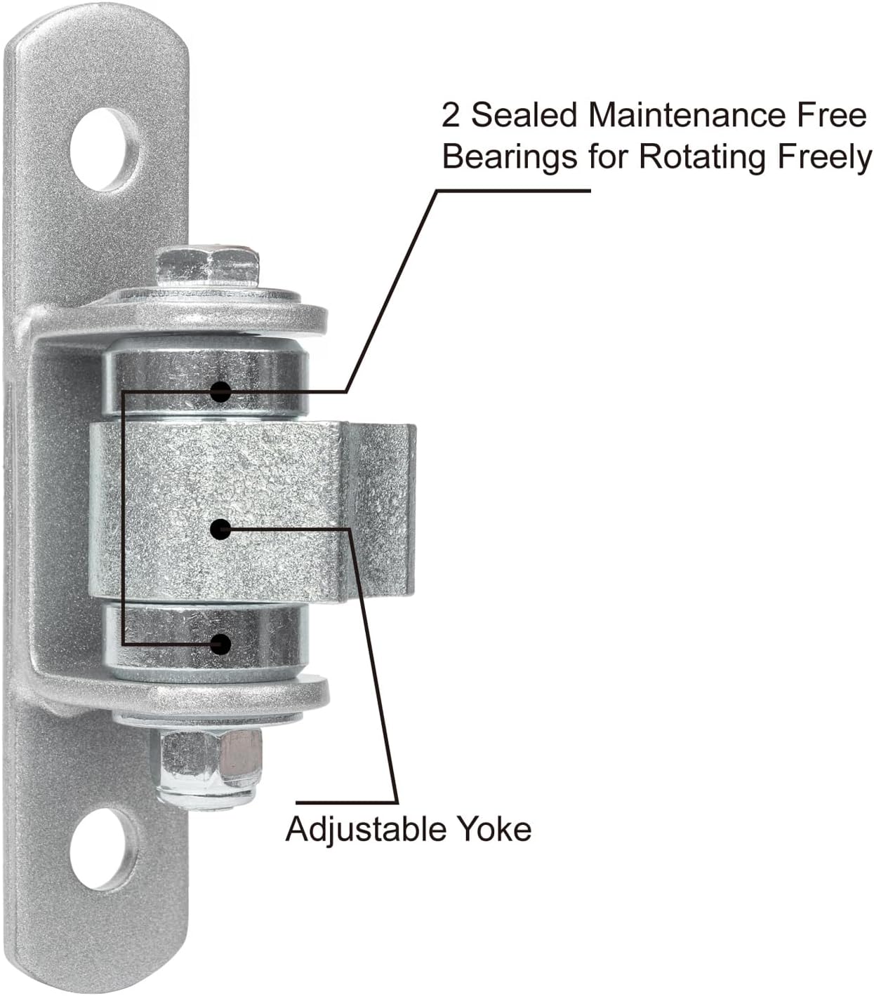 Gudwells Heavy Duty7″ medio perno en soldadura en bisagras de puerta de cojinete sellado para puertas grandes de hierro pesado de hasta 1100 libras,