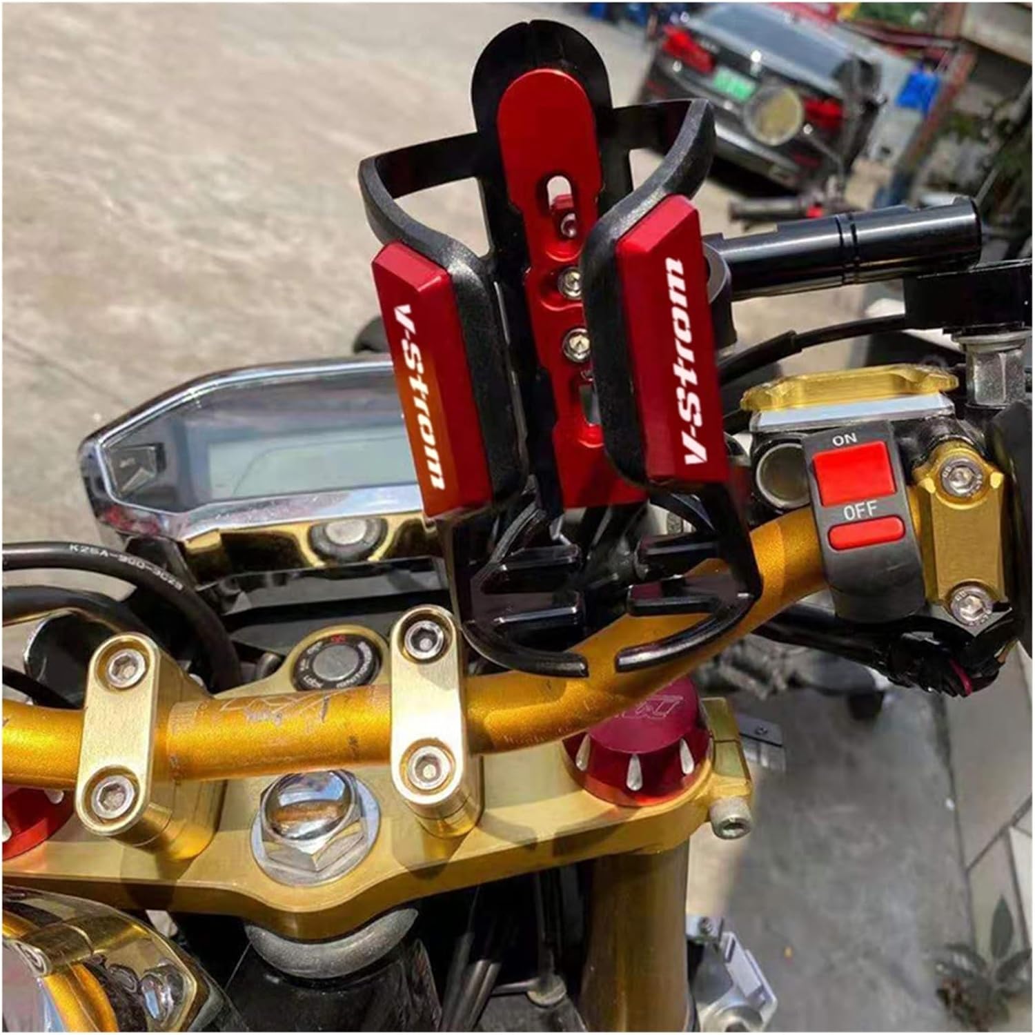Univesal – Portavasos de motocicleta para Suzuki VSTROM DL 250 650 1000 V-Strom 650XT 1000XT para motocicleta CNC soporte para vasos de bebidas