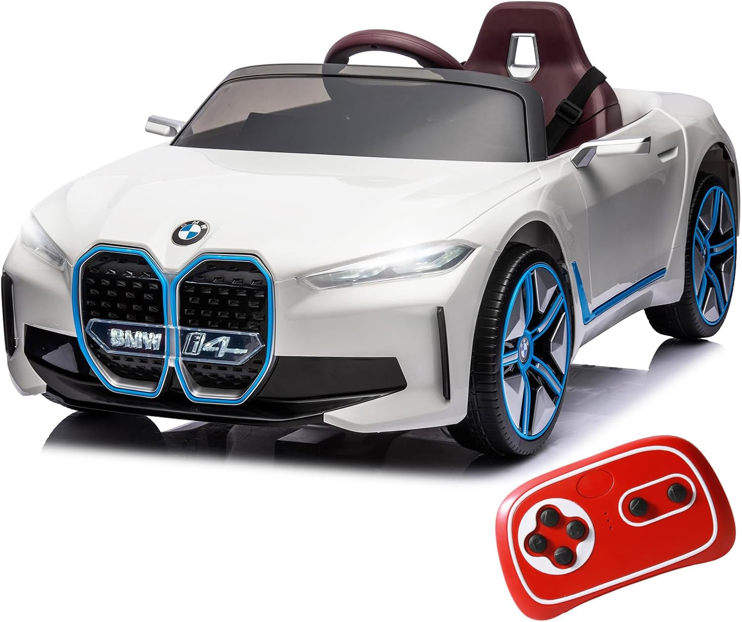 BMW – Auto eléctrico para niños con licencia de 12 V, con control remoto, batería 7AH, juguetes para niños pequeños de 1 a 3 años, 3 velocidades,