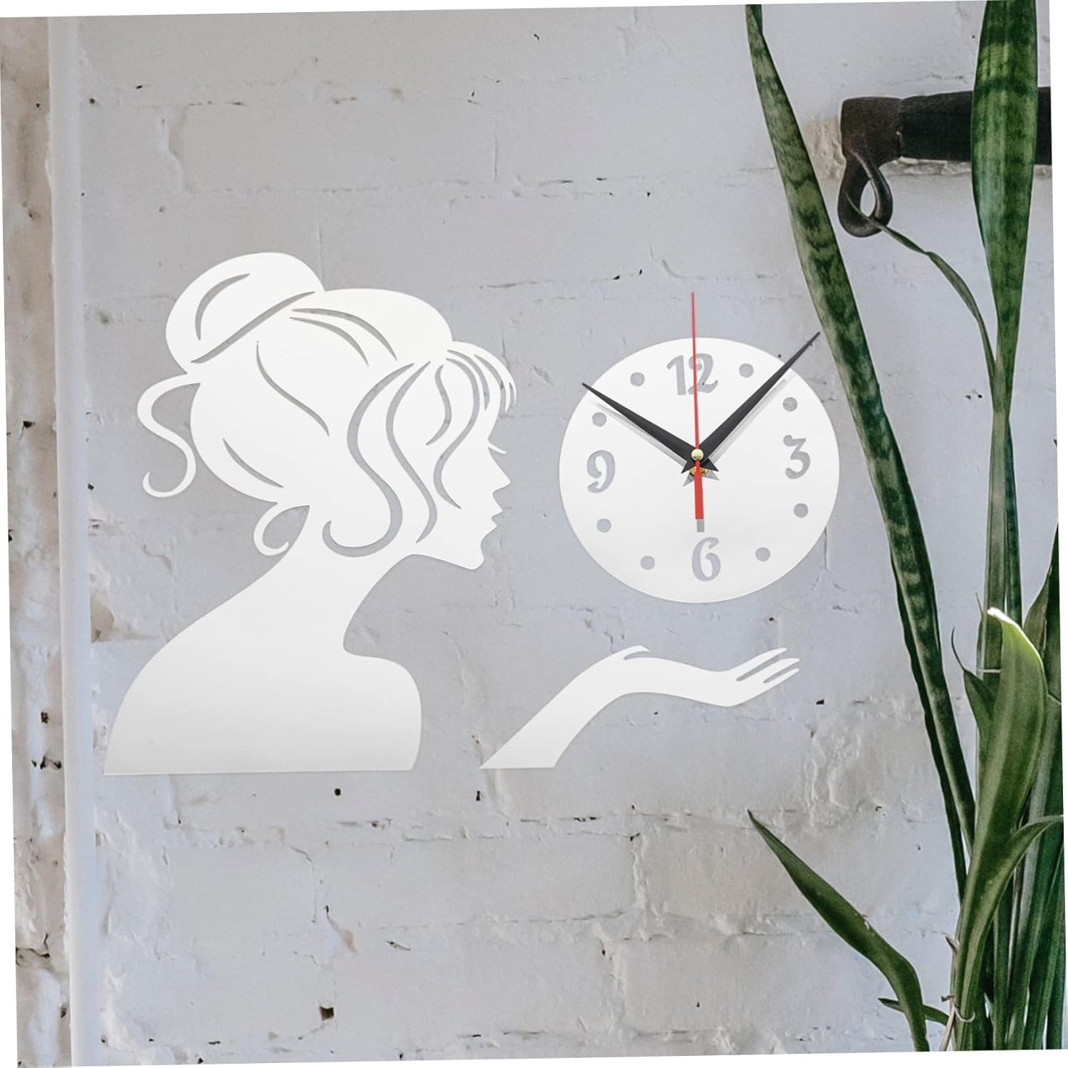 IMIKEYA 5pcs Girls Mirror Wall Clock Reloj De Pared Modern Wall Decor Decorative Clock Large Mute Wall Modern Wall Clock Black Wall Clock Animal