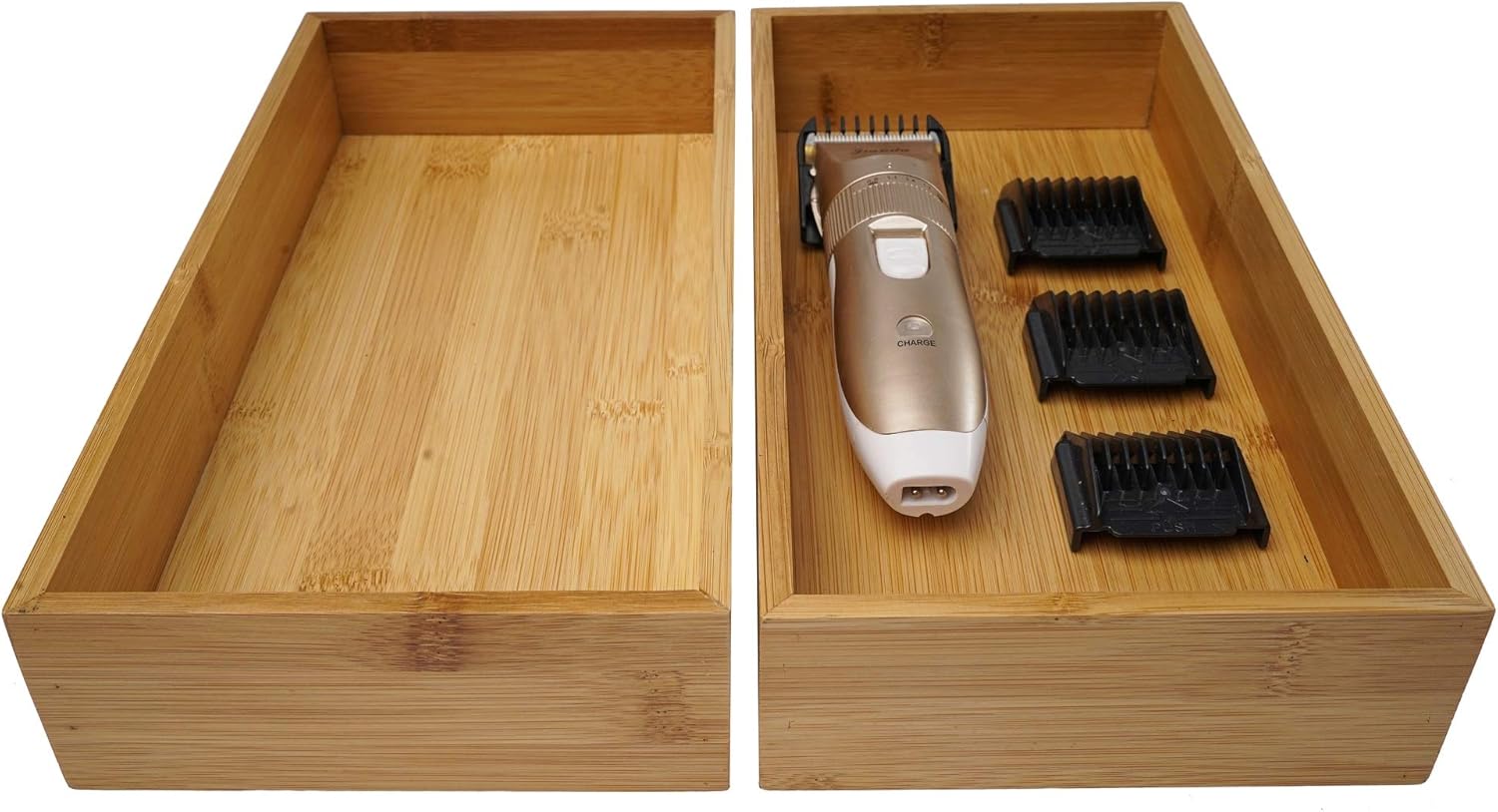 Aviboo Organizador de cajones y bandeja de almacenamiento de madera de bambú, soporte multiusos para manualidades, costura, oficina, baño, cocina
