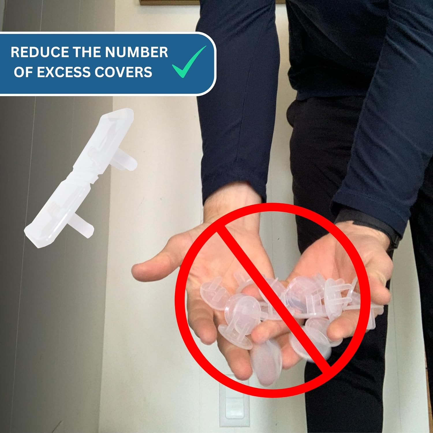 Cubiertas transparentes de doble toma de corriente a prueba de bebés (paquete de 10, 20 enchufes)  Cubiertas de enchufe a prueba de bebés para