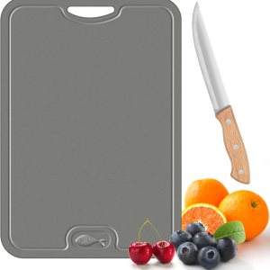 Tabla de cortar flexible de TPU con cuchillo, sin BPA, tabla de cortar de cocina reversible con ranura para jugos, tablas de cortar resistentes a Tabla de cortar flexible de TPU con cuchillo, sin BPA, tabla de cortar de cocina reversible con ranura para jugos, tablas de cortar resistentes a