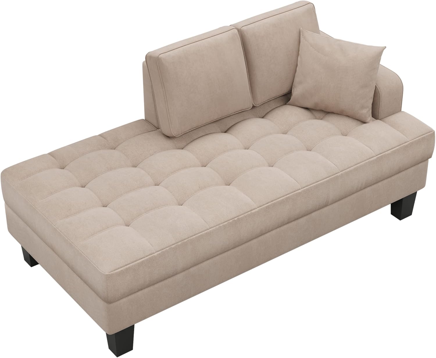 Tumbonas tapizadas para interiores, moderna silla de descanso con botones profundos con reposabrazos, respaldos, cómodos cojines, almohada incluida,