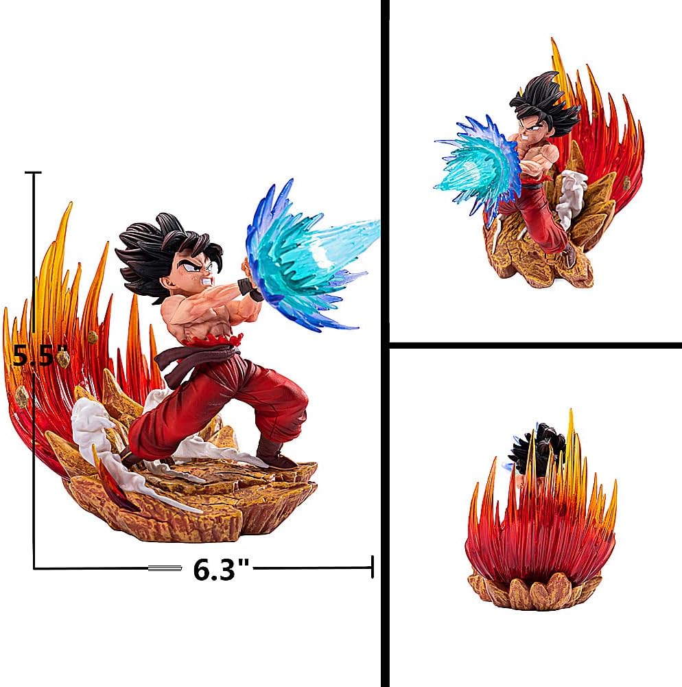 Figura de Goku – Figura de acción DBZ, colección Super Saiyan Kaiouken, regalos de cumpleaños, PVC, 6 pulgadas