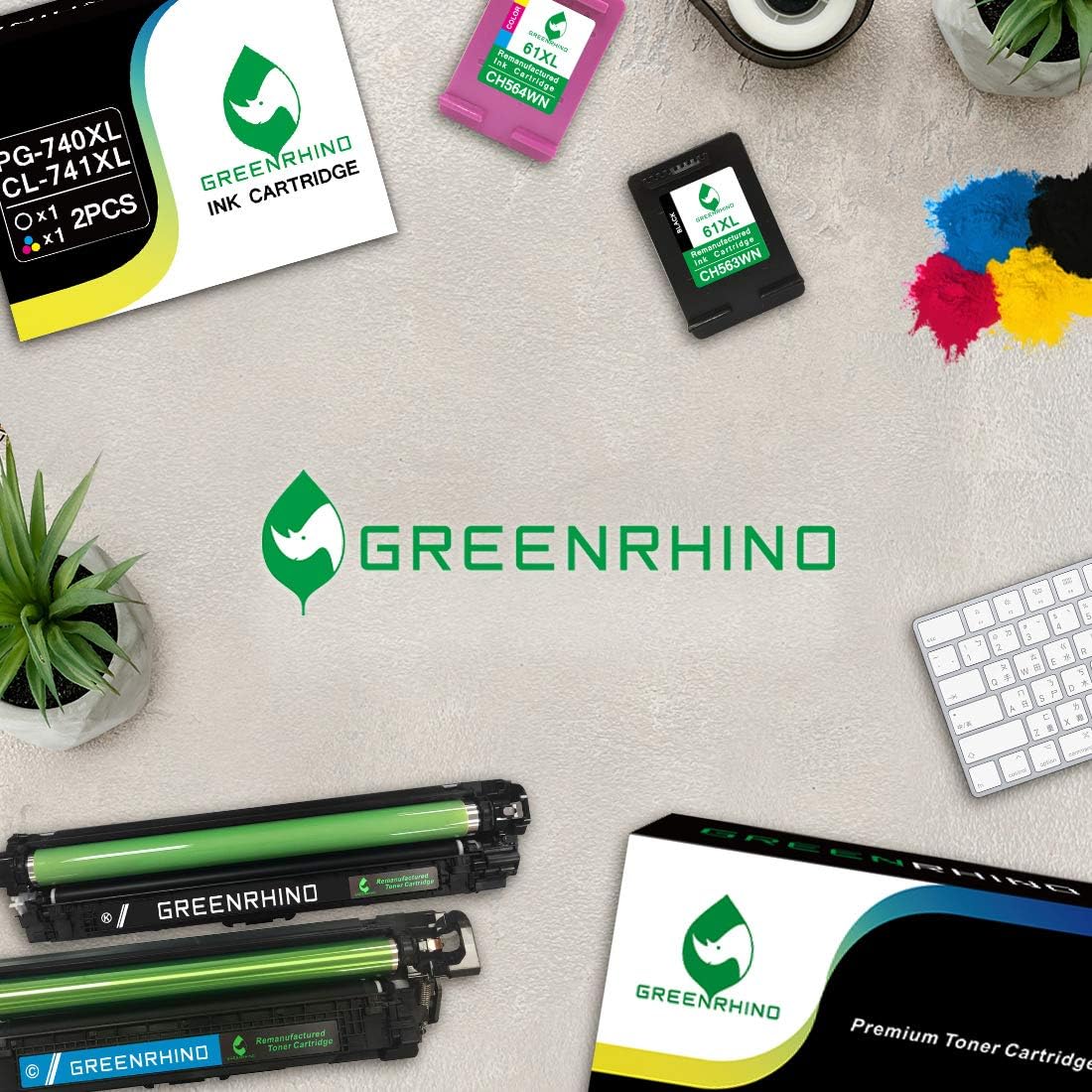 GREENRHINO Cartucho de tóner compatible de repuesto para Konica TN324 TN324Y (A8DA230) para usar para Minolta BizHub C258 C308 C368 (amarillo,