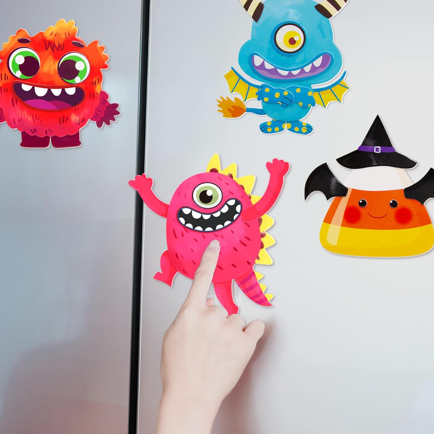 Manualidades de Halloween para niños, imán de espuma de monstruo para actividades de fiesta, paquete de 12