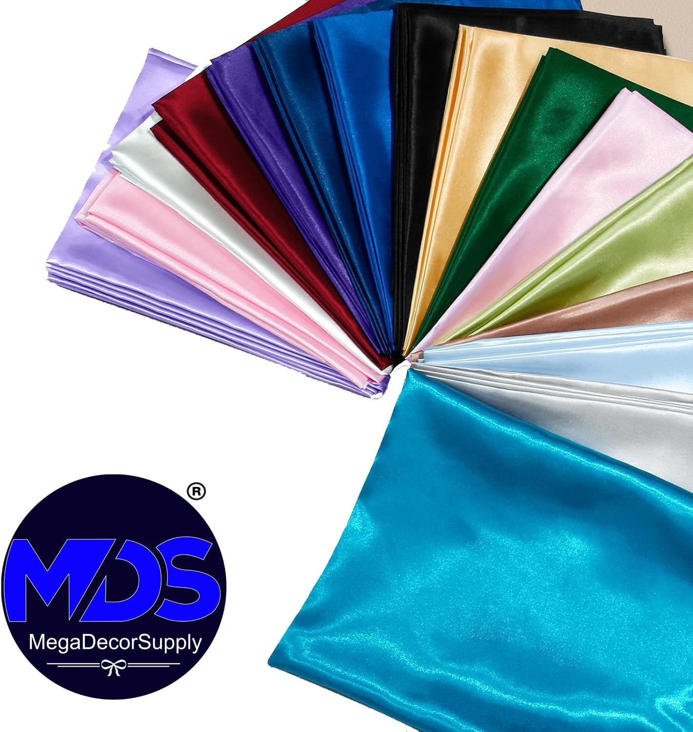 mds – Tela de satén charmeuse, color liso sedoso, 10 yardas, 44 pulgadas y más de 30 colores para vestidos de novia, manualidades, moda, disfraces y