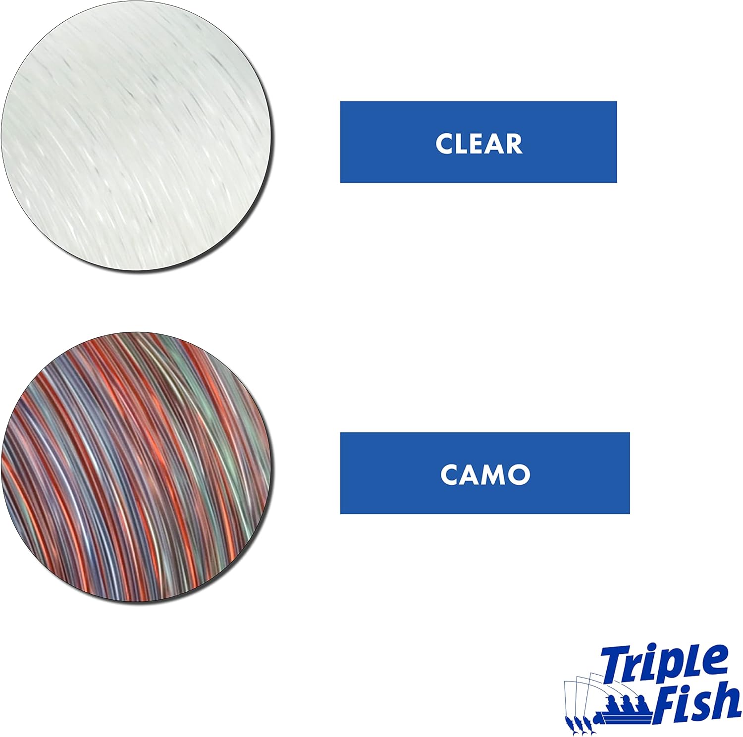 Triple Fish Monofilament Fishing Leader – Clear, Camo Strong Tough Leader Material for Big Game Fishing, Up to 400lb Test