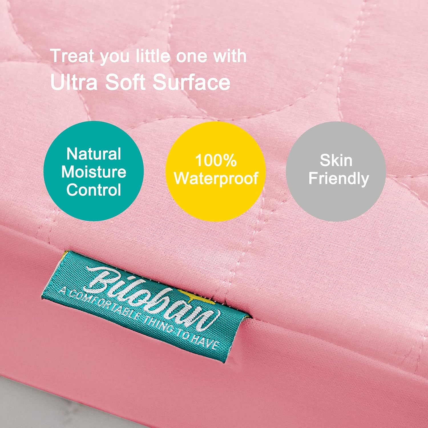 Paquete de 2 protectores de colchón para cuna, impermeables, acolchadas, ajustables, absorbentes y silenciosas, para cama de bebé (52 x 28