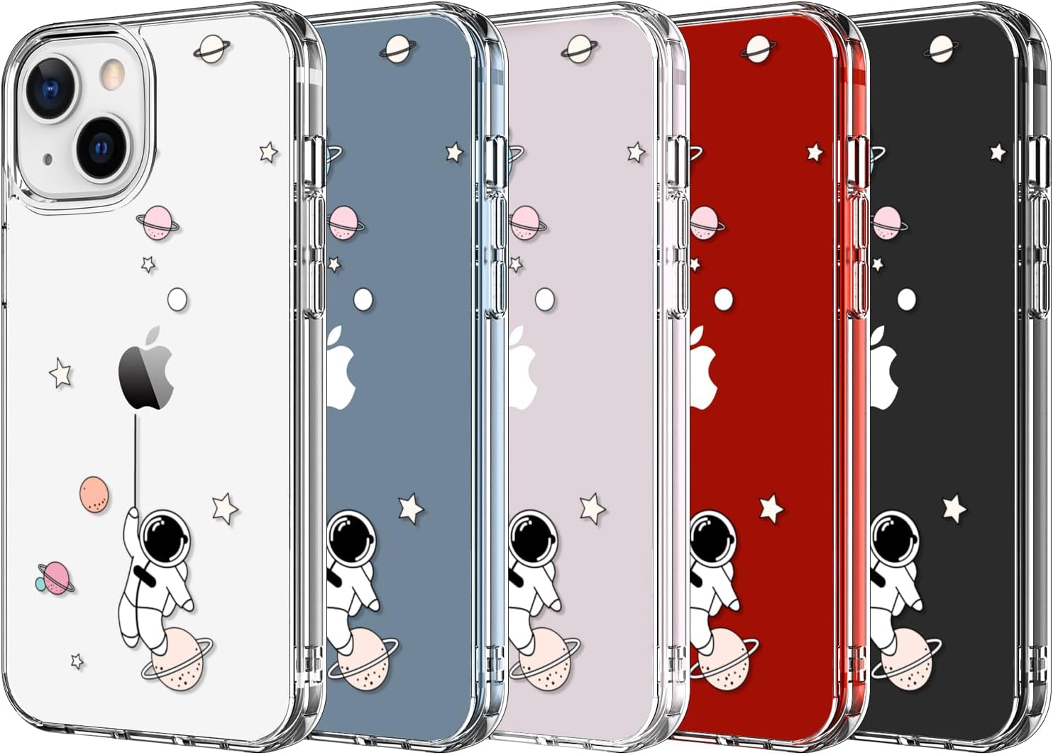 LUHOURI Funda para iPhone 15 con protector de pantalla  Funda duradera transparente  Diseños de moda para mujeres y niñas  Funda protectora delgada