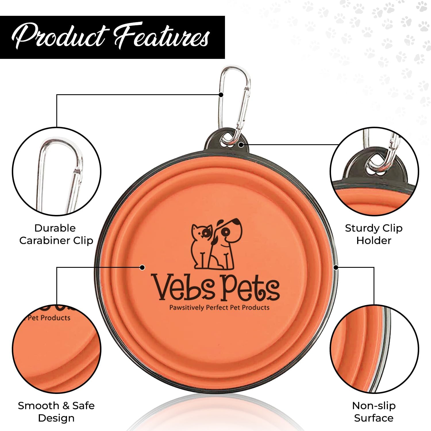Cuencos plegables para perros, paquete de 2 cuencos portátiles de agua para perros medianos y pequeños, gatos y mascotas, plato plegable de riego