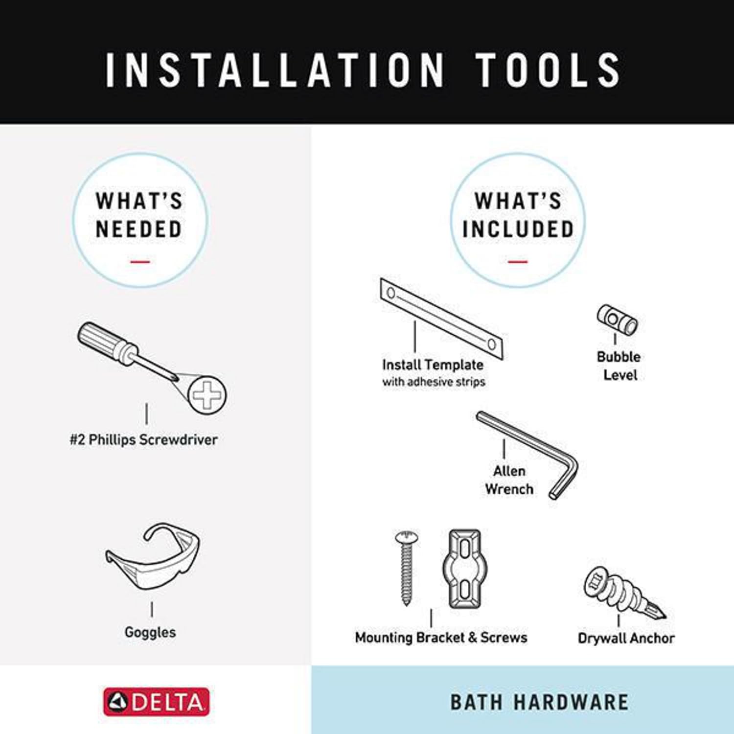 DELTA FAUCET 78924-SS Tetra – Toallero de baño (24 pulg., acero inoxidable)