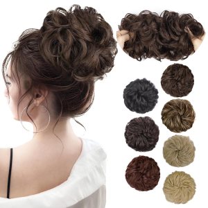 Earfodo Moño desordenado para mujer, moño sintético para mujer, extensiones de cabello de aspecto natural para uso diario, 1 unidad (1.59 oz, 8 L) Earfodo Moño desordenado para mujer, moño sintético para mujer, extensiones de cabello de aspecto natural para uso diario, 1 unidad (1.59 oz, 8 L)