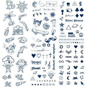 Pequeño y lindo tatuaje semipermanente, 6 hojas de larga duración de 7 a 14 días, tatuajes temporales para niños, lindas calcomanías de tatuaje Pequeño y lindo tatuaje semipermanente, 6 hojas de larga duración de 7 a 14 días, tatuajes temporales para niños, lindas calcomanías de tatuaje