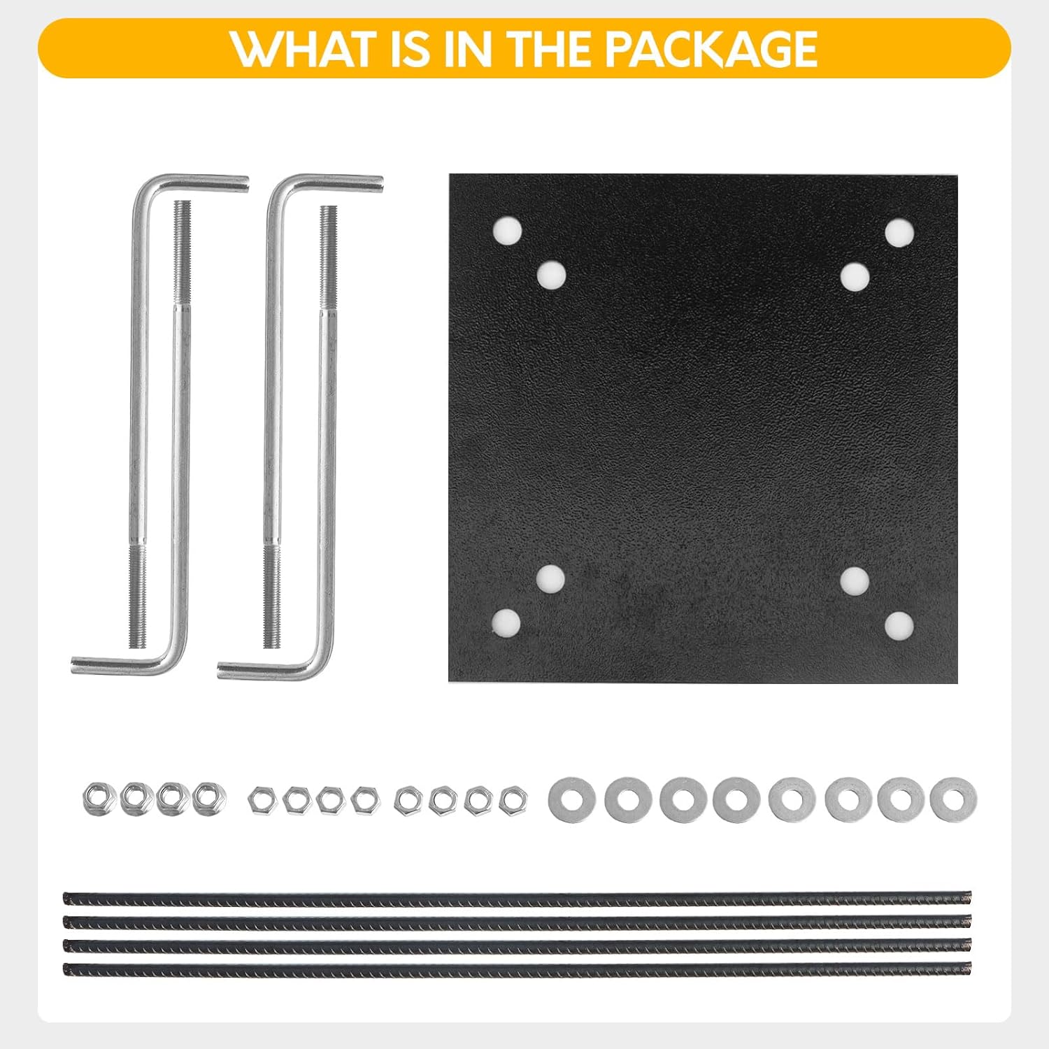 Kit universal de anclaje de aro de baloncesto de 9 pulgadas, sistema de anclaje de baloncesto en el suelo para una fácil reubicación y compatible