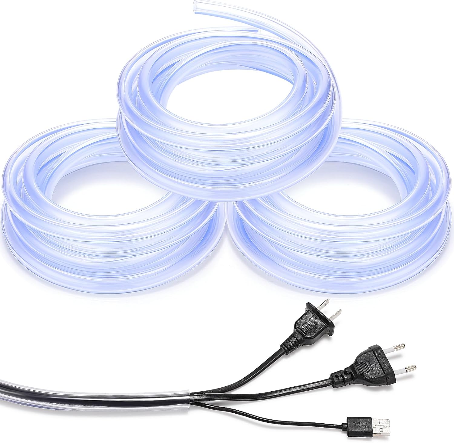 Protectores de cable flexible de PVC para evitar que los gatos masticen los cables, protector de cable eléctrico transparente, fundas de cable de
