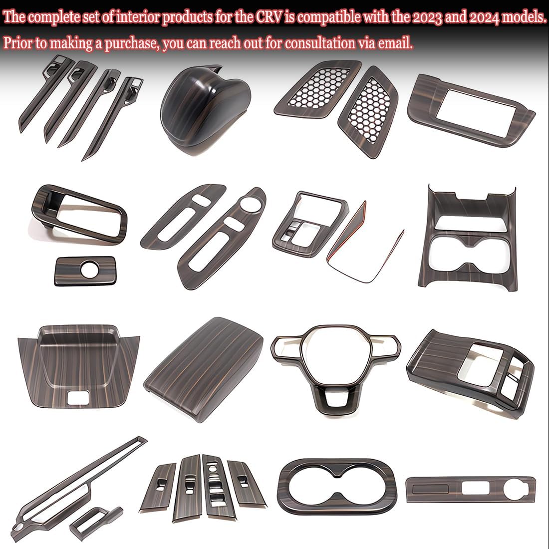 2 piezas de marco de consola central, cubierta de panel de palanca de cambios para Honda CRV CR-V 2023 2024 – Accesorios interiores deportivos de