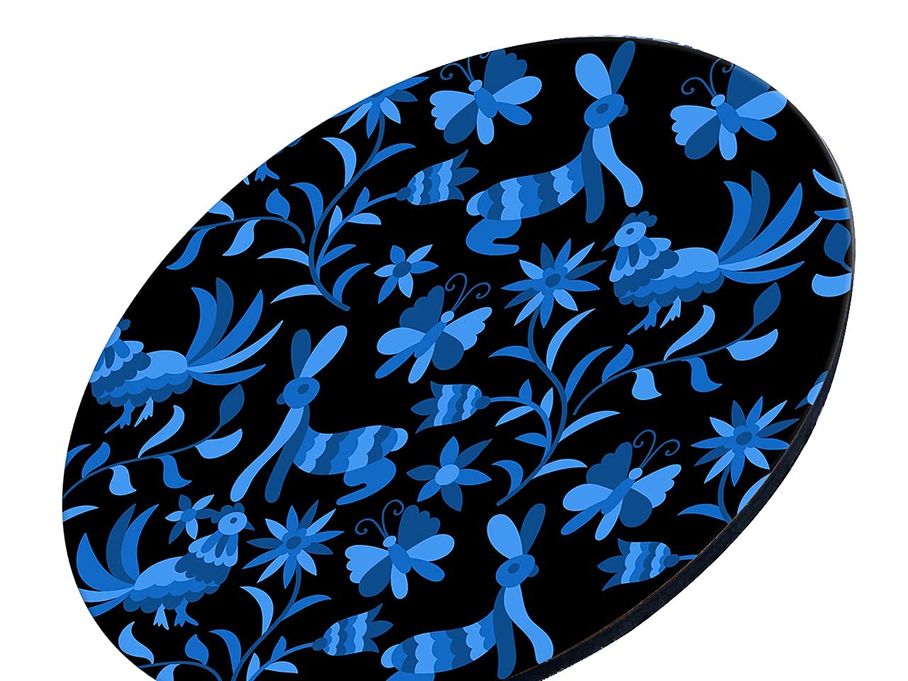 HASTA LA RAIZ  Mexican Handmade Cheese Board covered with resin. Ideal for Charcuterie Platter & Serving Tray. Line Tenangos (Black Otomi)
