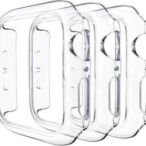 Paquete de 3 fundas compatibles con Apple Watch de 1.575 pulgadas Series 6, Series 5 Series 4 y SE, carcasa rígida de policarbonato protector sin Paquete de 3 fundas compatibles con Apple Watch de 1.575 pulgadas Series 6, Series 5 Series 4 y SE, carcasa rígida de policarbonato protector sin