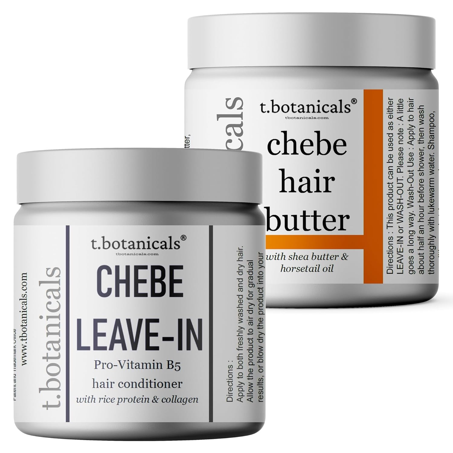 Juego de acondicionador sin enjuague Chebe Butter and Chebe para cerraduras brillantes que promueve el crecimiento del cabello más largo y fuerte,