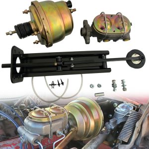 Kit de conversión universal de refuerzo de freno de potencia dual de 7 pulgadas con montaje en cilindro maestro conjunto de pedal de freno de Kit de conversión universal de refuerzo de freno de potencia dual de 7 pulgadas con montaje en cilindro maestro conjunto de pedal de freno de