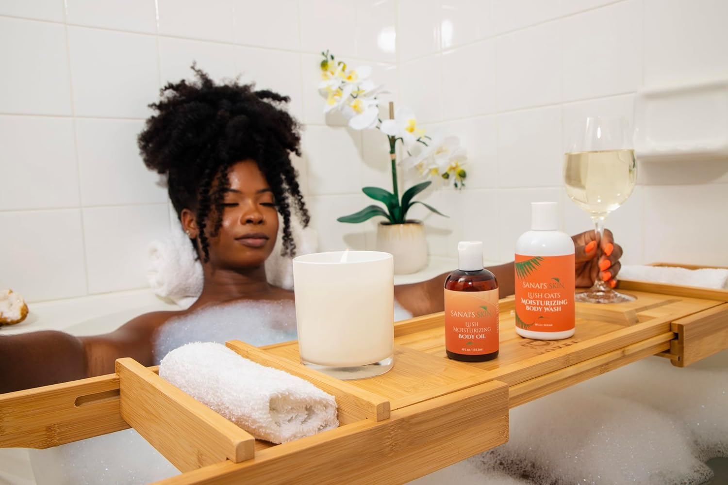 Moisturizing Body Oil by Sanai’s Skin  Lush Moisturizing Body Oil  Daily Moisturizer and Body Oil with Shea Oil & Sweet Almond Oil Glowing Skin – 4