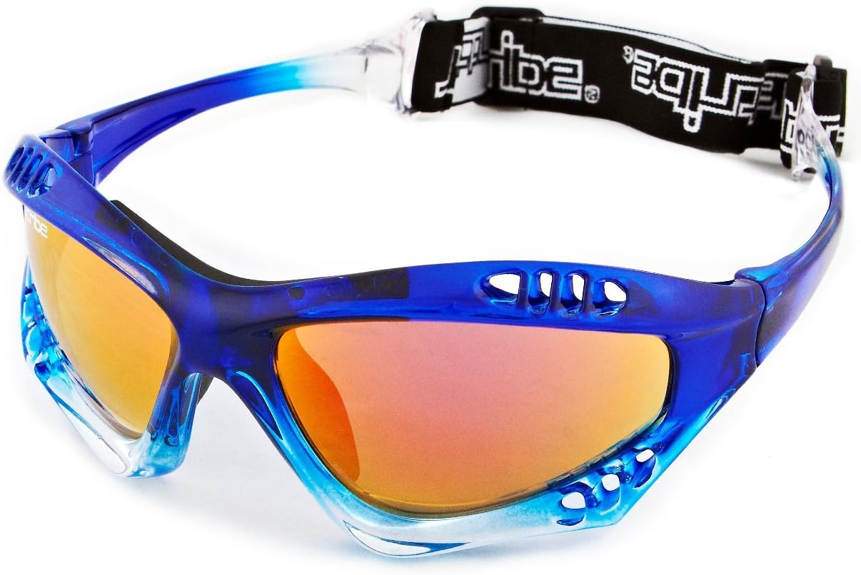 Jettribe Pro Fade Frame Goggles  Estuche de almacenamiento antivaho Gafas de diseño para entusiastas de PWC Jetski Racers  Elegante lente Revo para