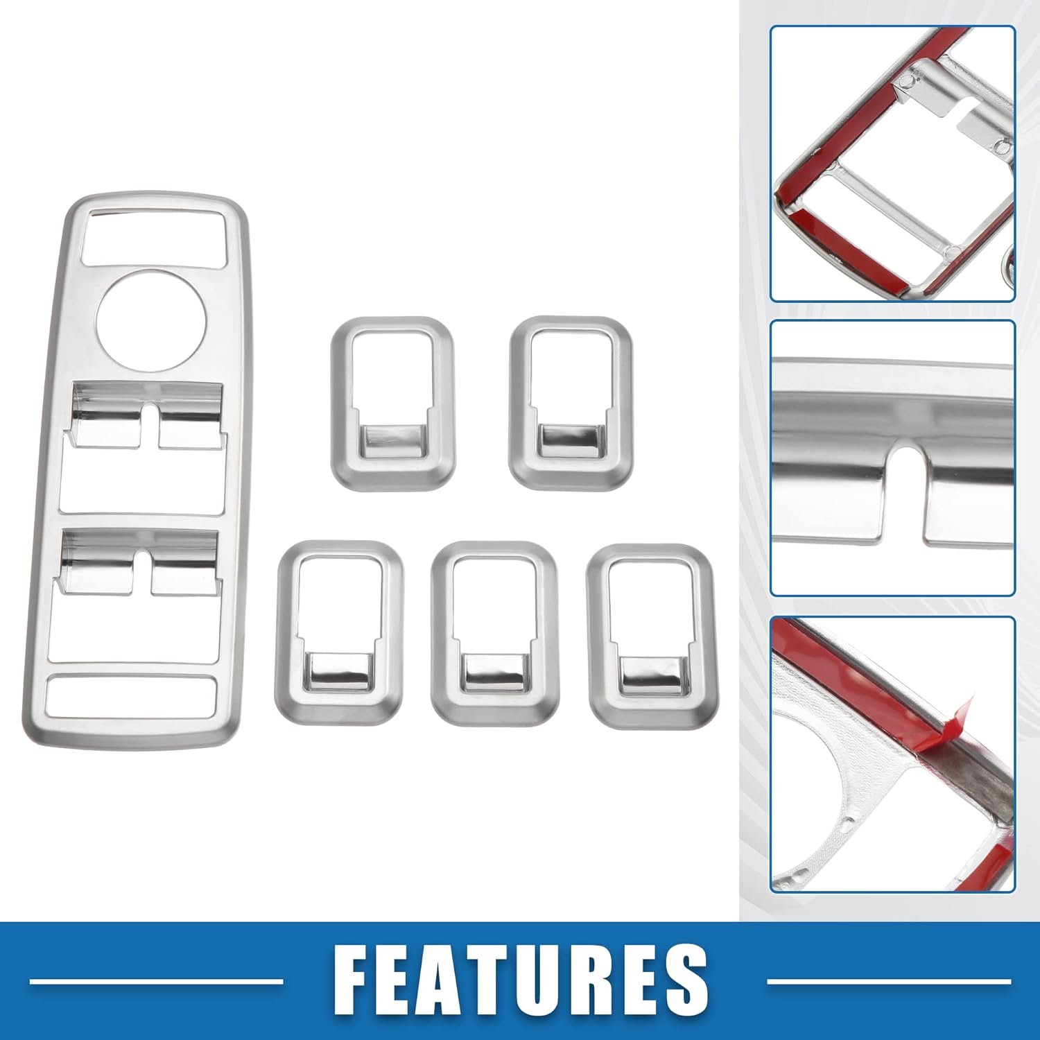 Adhesivo para panel de control de elevación para interruptor de ventana eléctrica de automóvil para Mercedes Benz a B C E GLE GLA CLA GLK Clase ABS