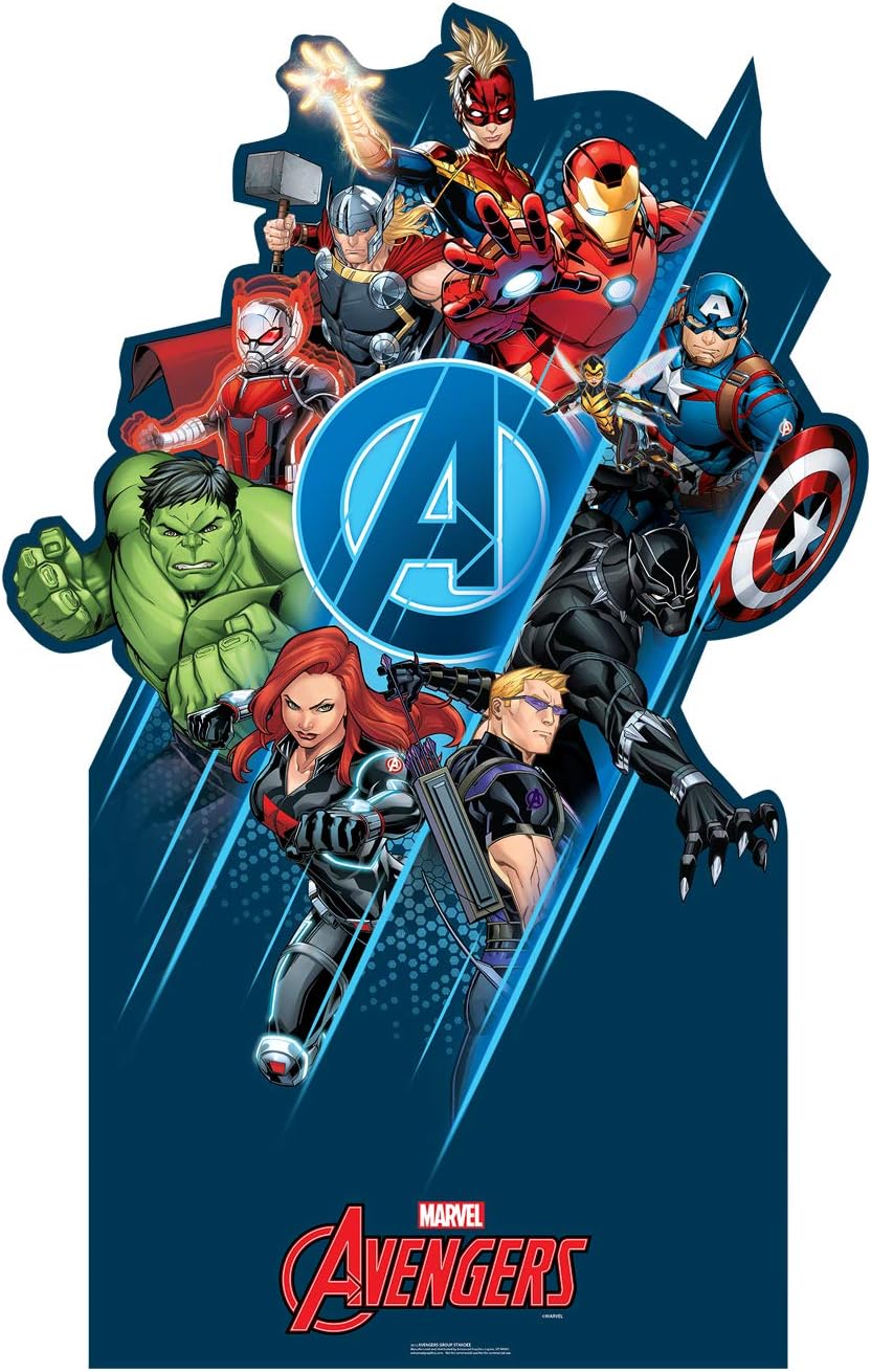 Cardboard People Avengers Classic Group – Soporte de cartón de tamaño real – Marvel Avengers