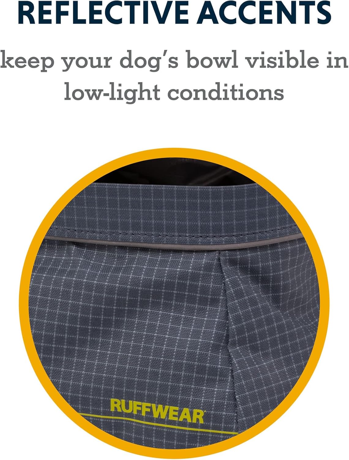 Ruffwear, Great Basin – Cuenco para perro, impermeable, plegable, para alimentos y agua, color azul pizarra, grande