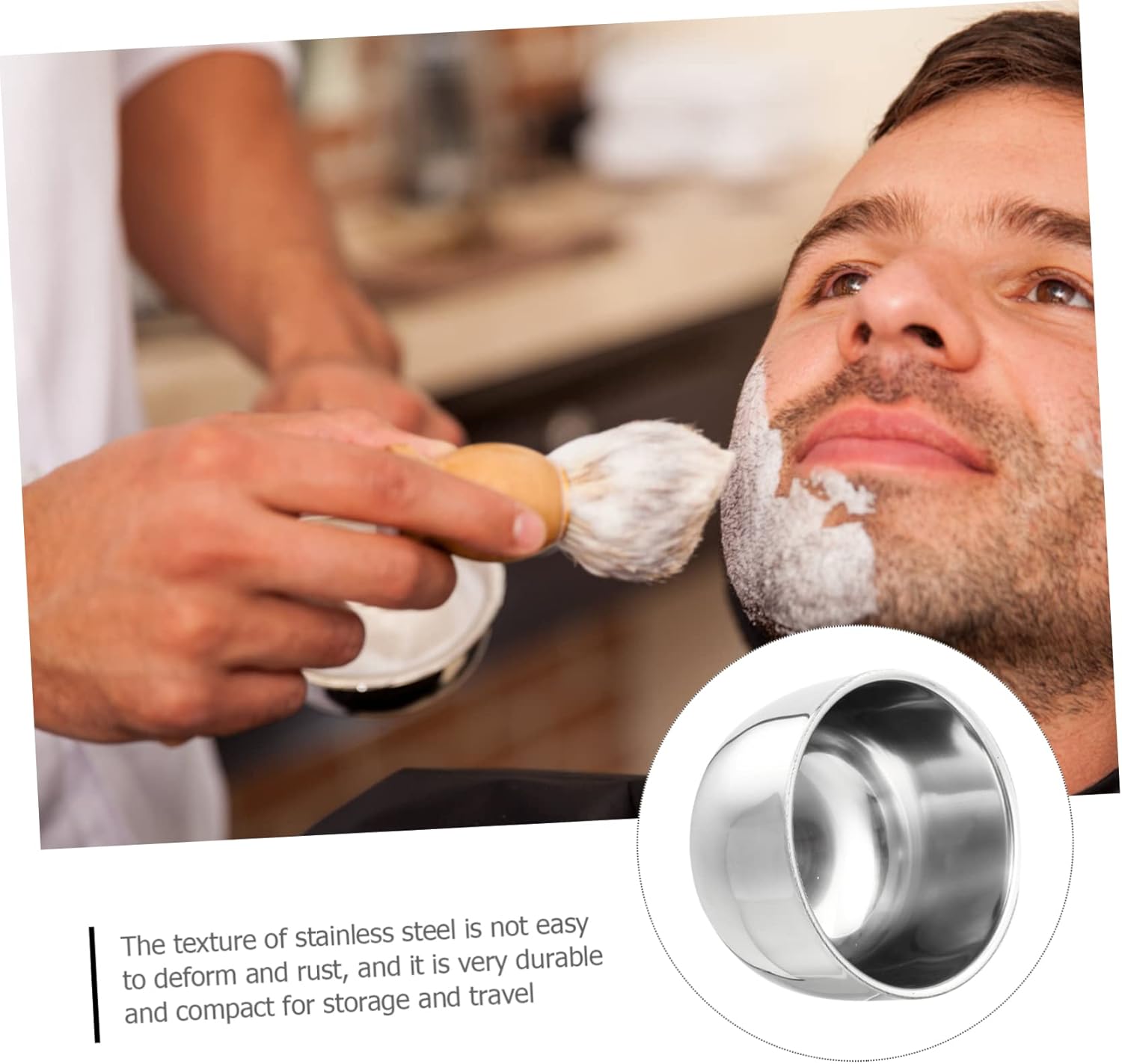 Beaupretty Tazón de jabón de afeitar, tazón de burbujas de afeitar, cuenco de espuma para jabón para hombre, tazón de espuma para afeitar, taza de