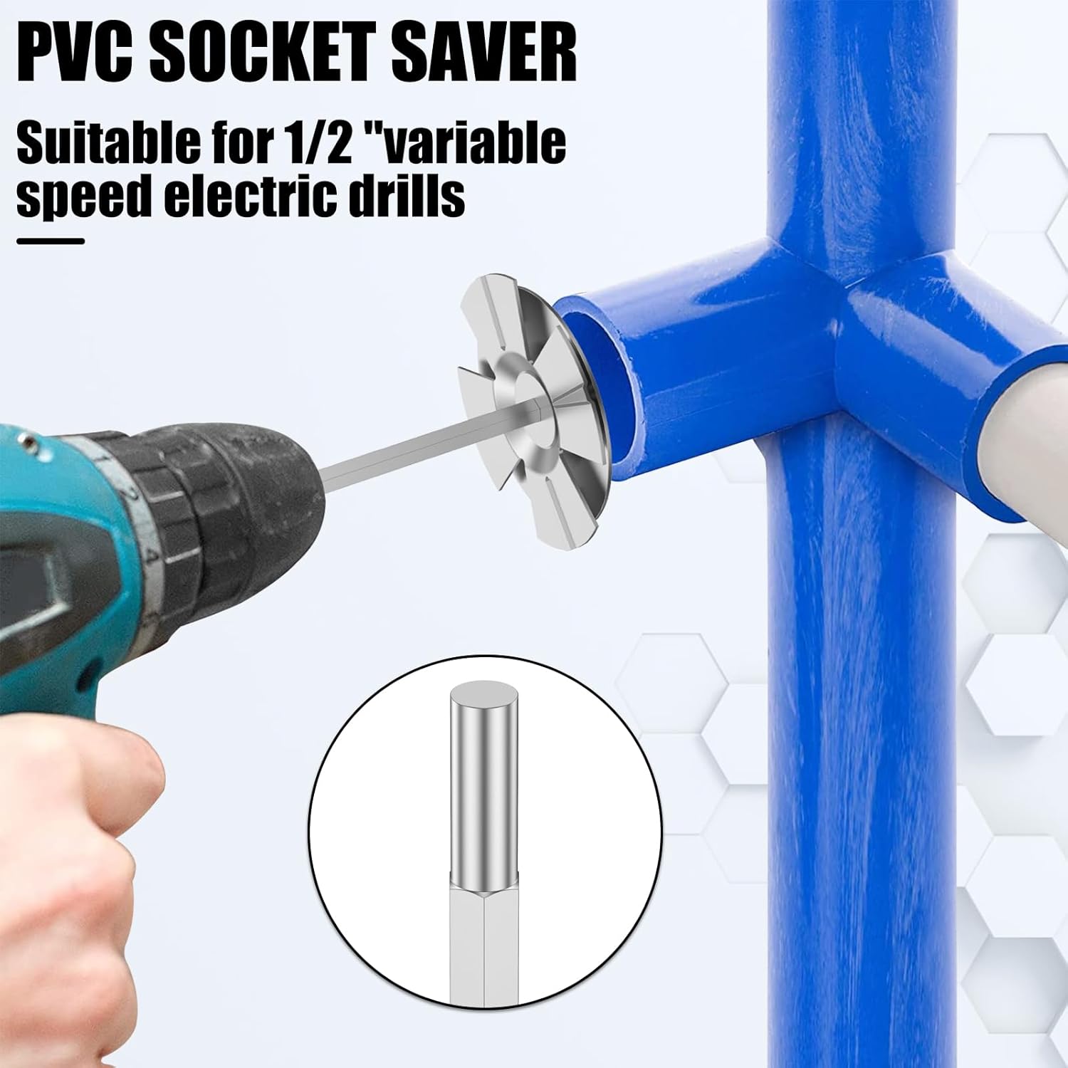 Juego de 3 piezas de protectores de enchufes de PVC, juego de ahorro de enchufes, herramienta de corte de conducto de PVC de acero inoxidable de